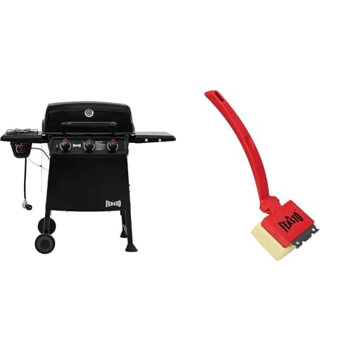 3-Burner Propane Gas Grill with Side Burner and Grill Brush T705