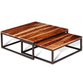 Solid Sheesham Wood Nesting Coffee Table Set T151