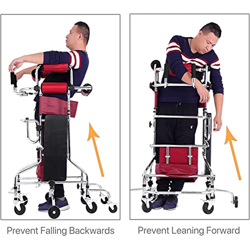 Upright Rollator Walker with 8 Wheels and Seat O277603