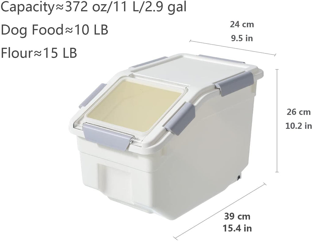2 Pack Airtight Pet Food Storage Container with Scoop 10 LB J606