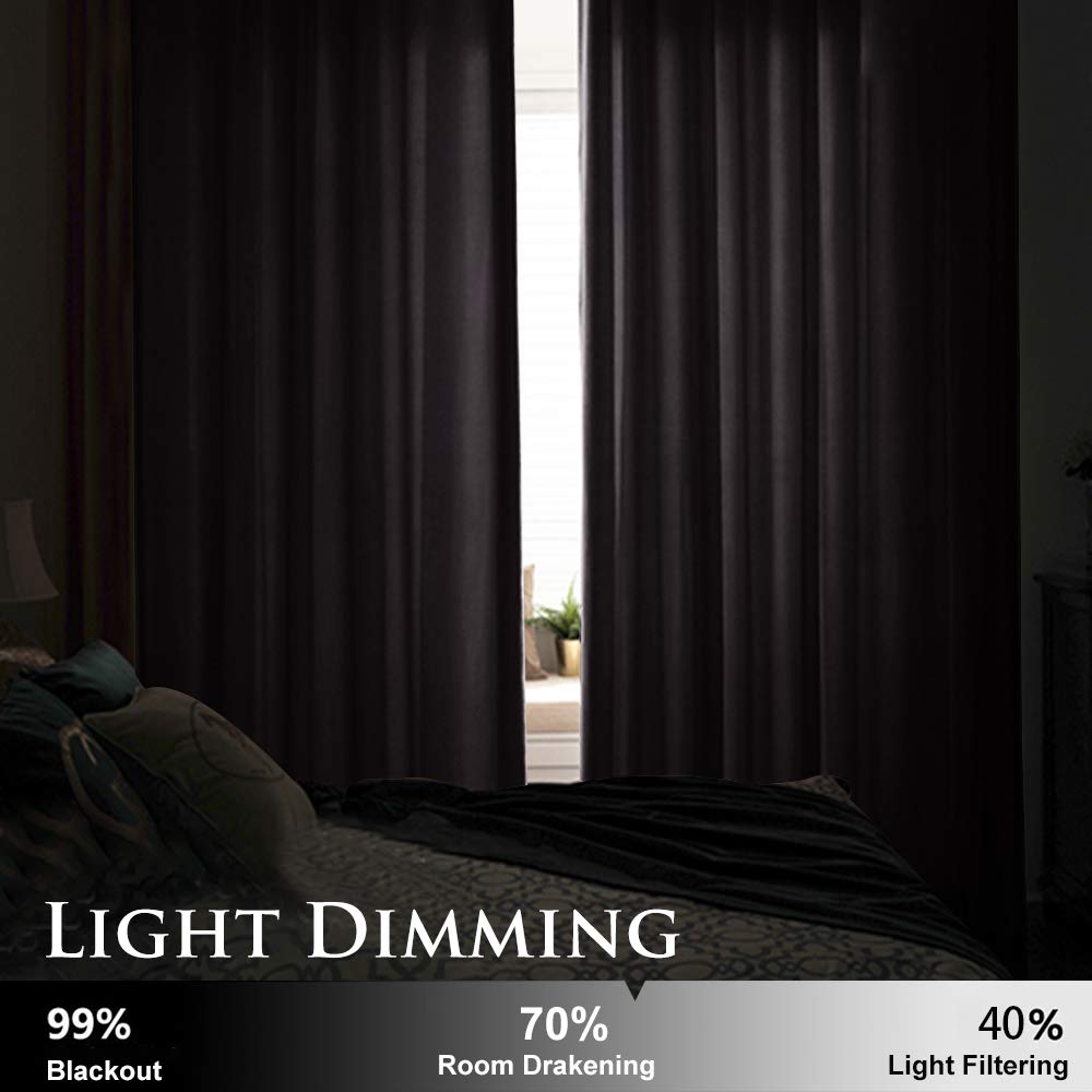 Black Velvet Curtains 1 Panel H653