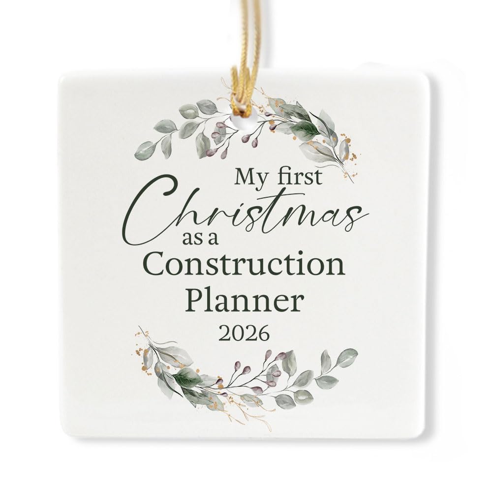 Ceramic 3-inch Square-Shaped Ornament R258