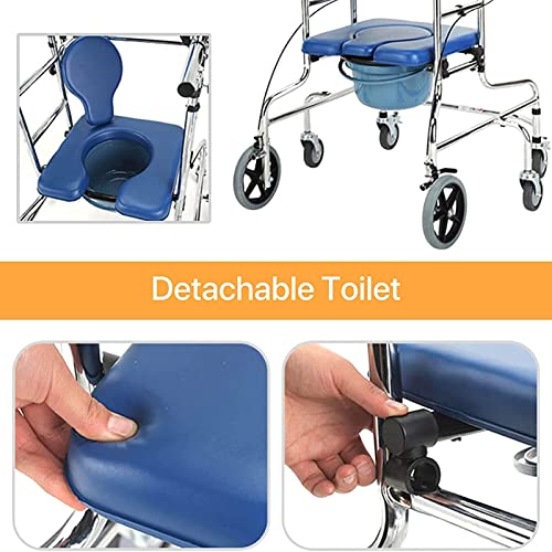 Upright Rollator Walker with 8 Wheels and Seat O277603