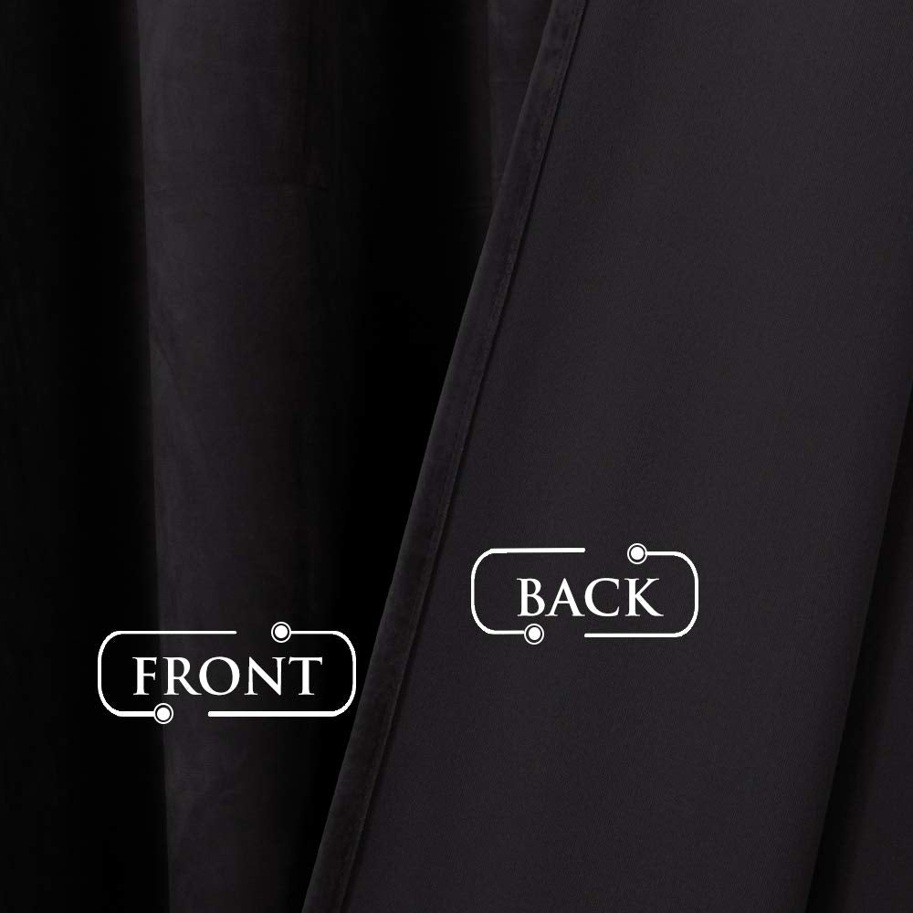 Black Velvet Curtains 1 Panel H653