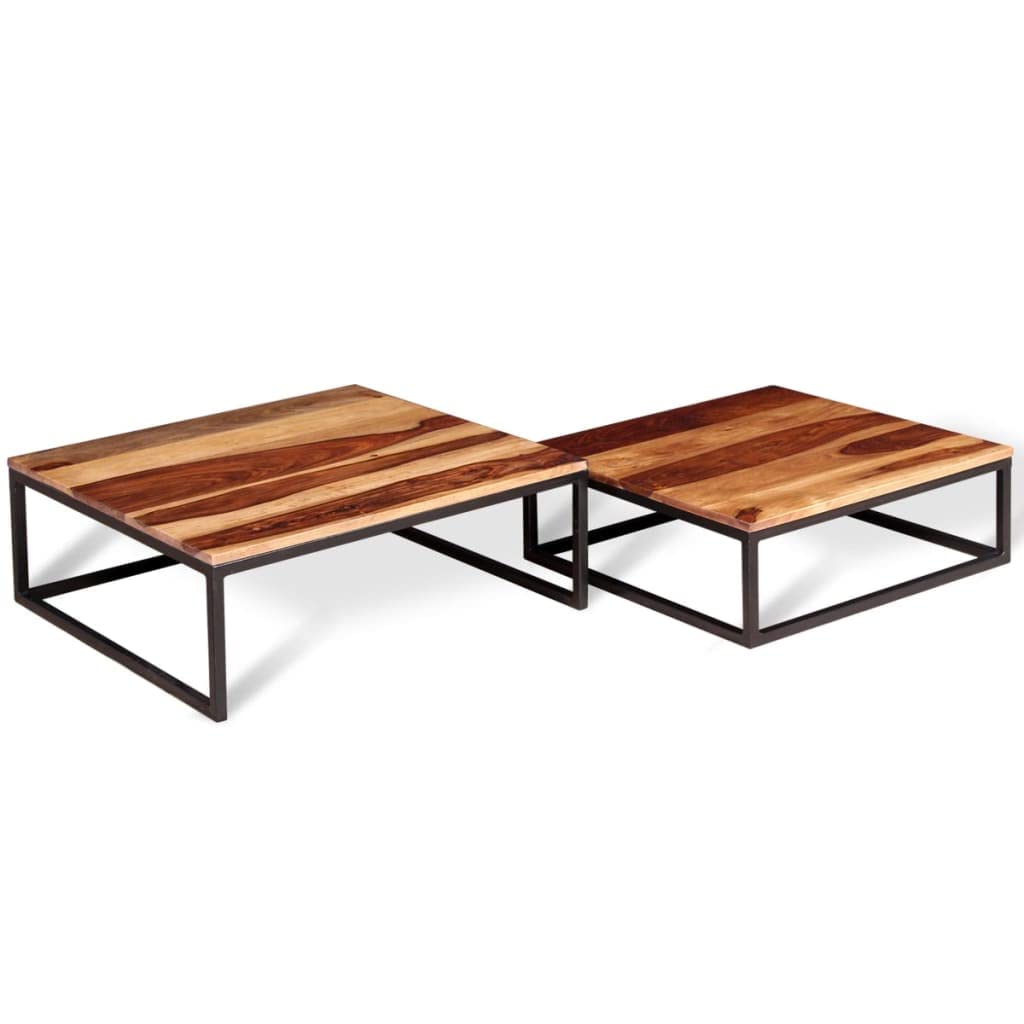 Solid Sheesham Wood Nesting Coffee Table Set T151