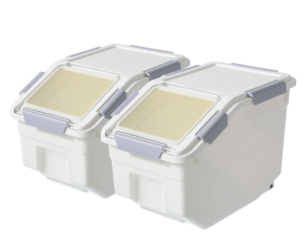 2 Pack Airtight Pet Food Storage Container with Scoop 10 LB J606