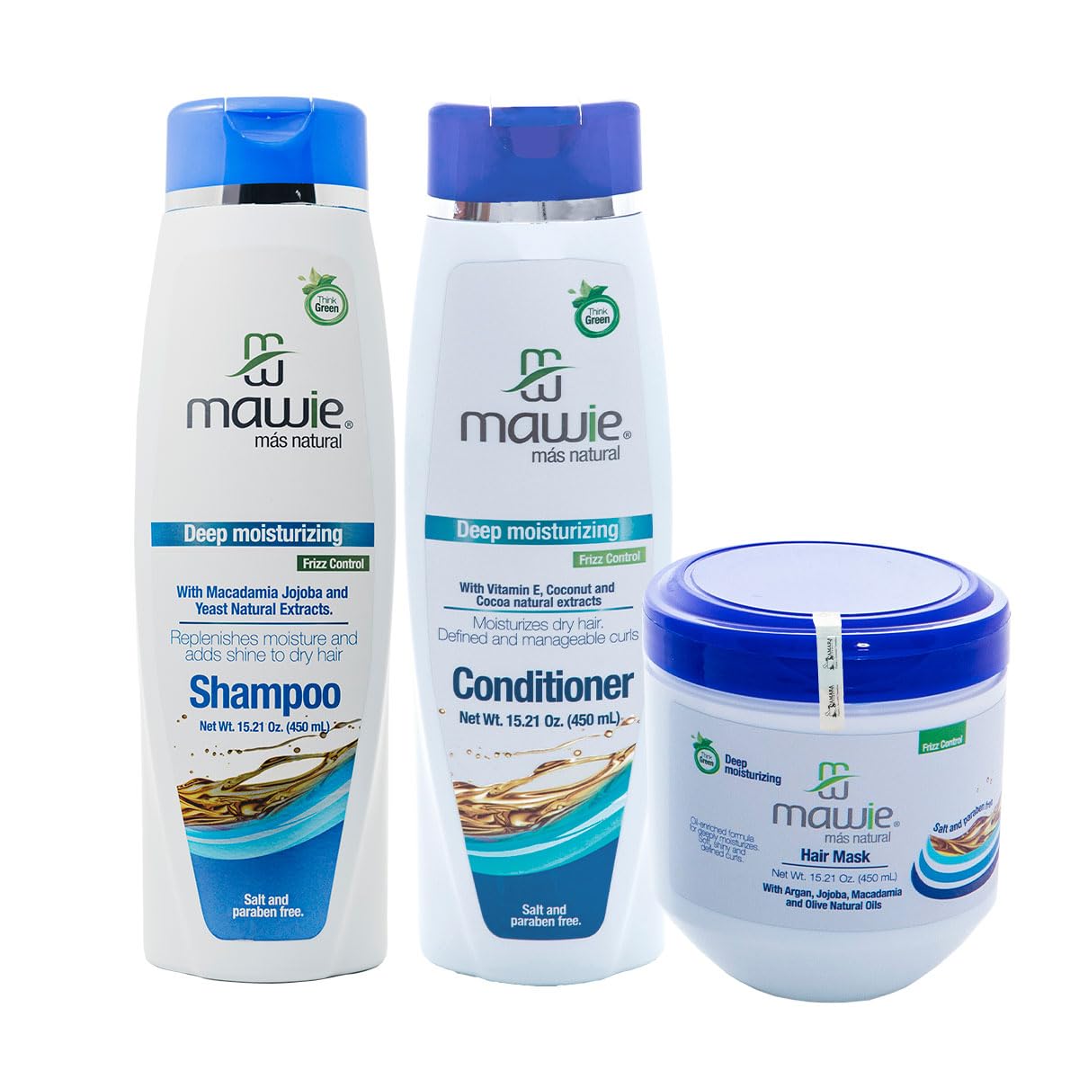 Moisturizing Shampoo, Conditioner & Hair Mask Set B609254