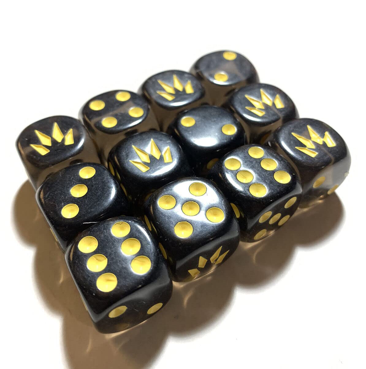 Black & Yellow 16mm Dice Set W5918
