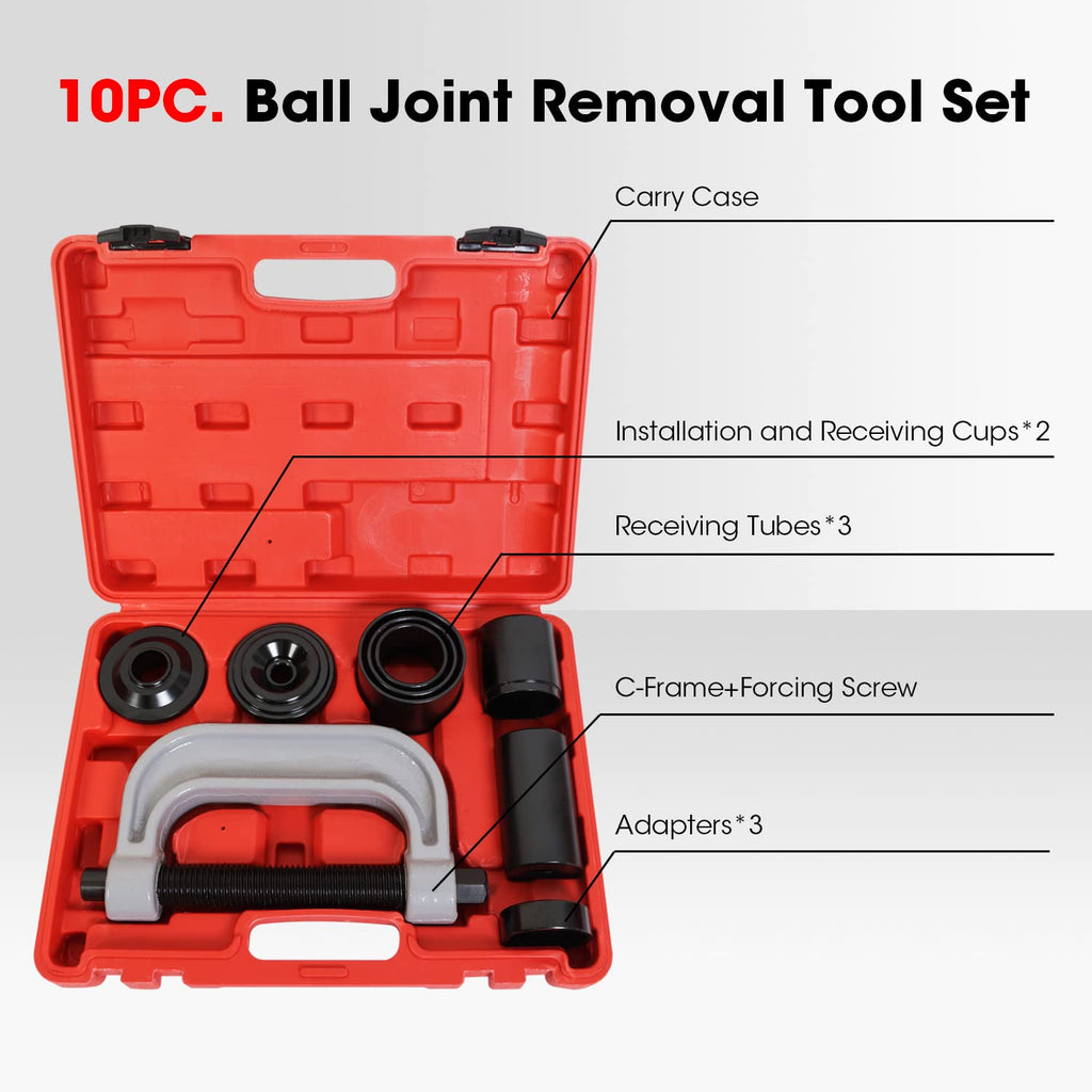 Ball Joint Press and U Joint Removal Kit, 10 PCS with Storage Case R70798