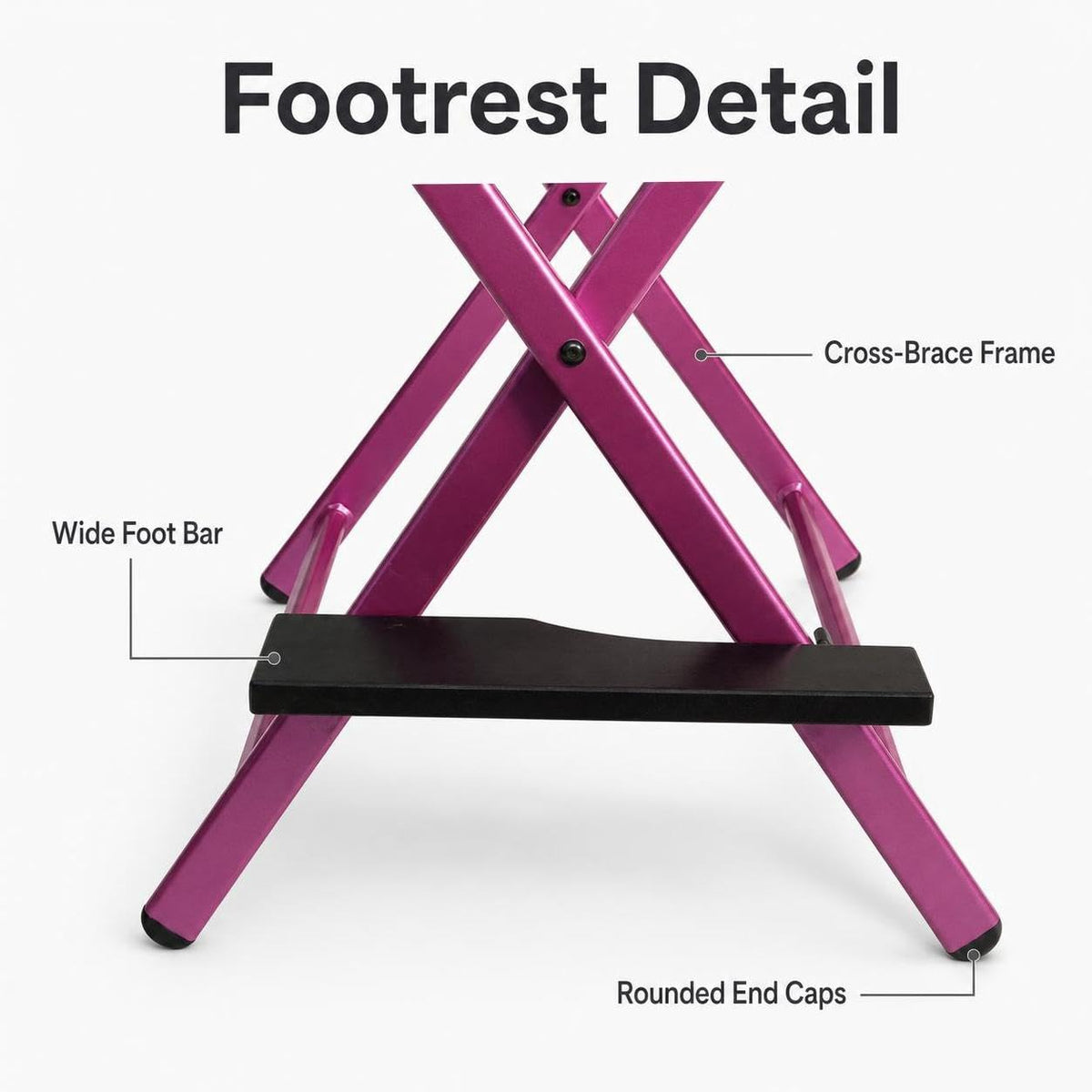 Foldable Adjustable Height Director Chair with Headrest K29087