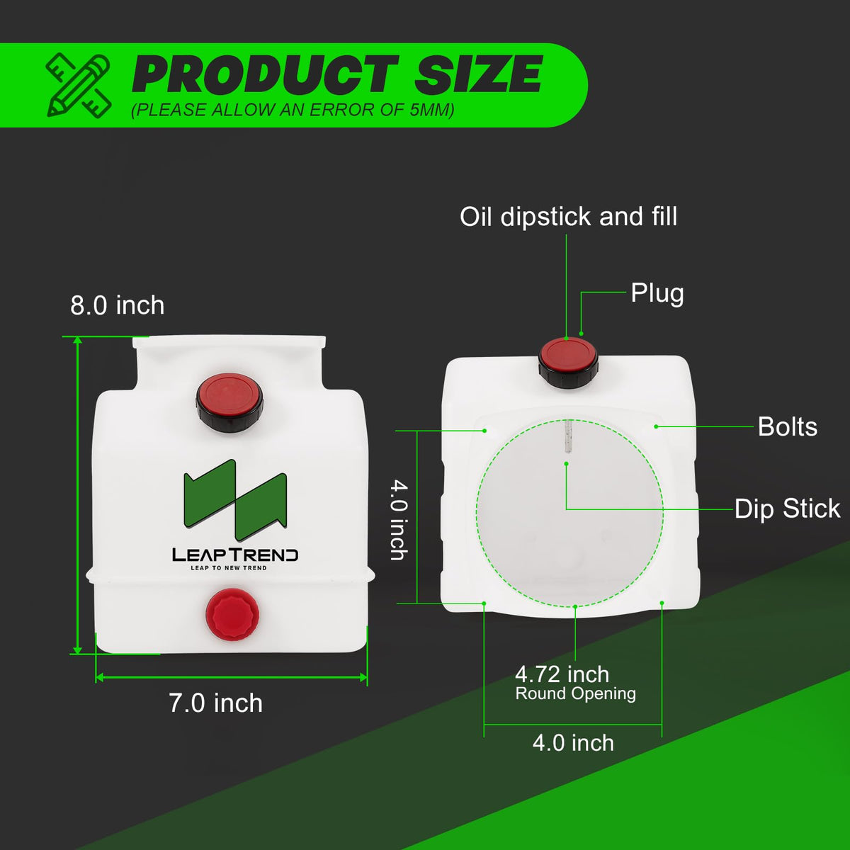 4 Quart Poly Fluid Reservoir Tank Z86706