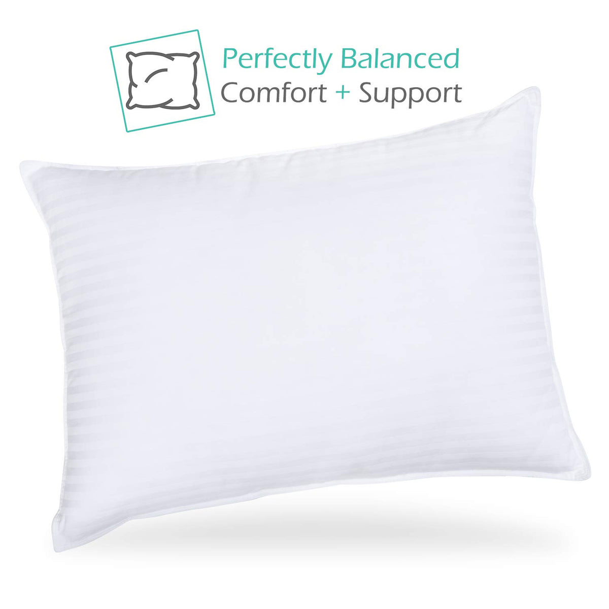 Queen Size Cotton Down Alternative Pillows Set of 2 N3694