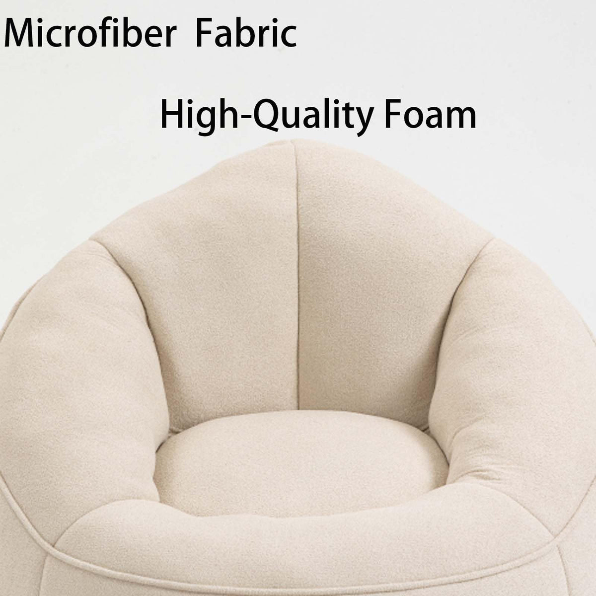Microfiber Memory Foam Bean Bag Chair with Ottoman T4852