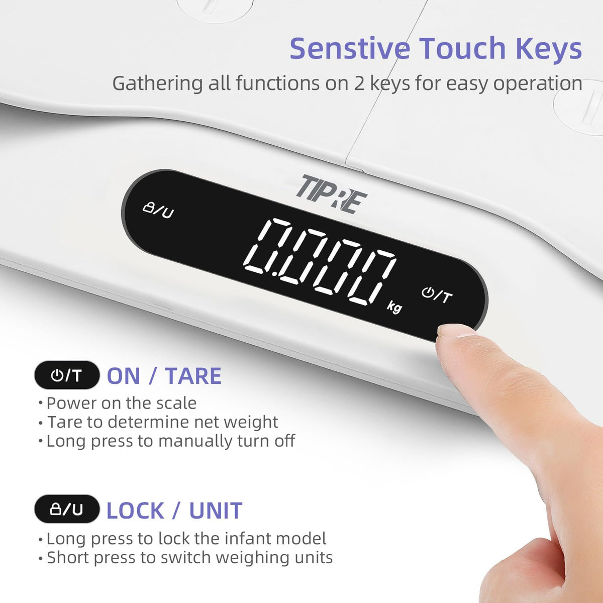 Baby Scale with Detachable Tray, Up to 400lb/180kg Y81355