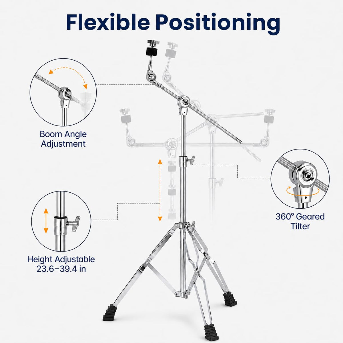 Adjustable Boom Cymbal Stand Y135