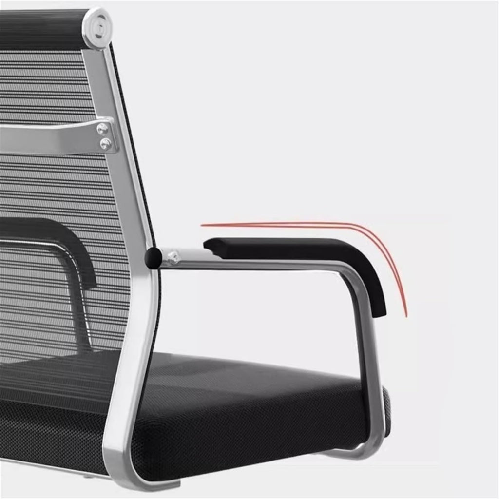 Breathable Mesh Office Chair with Armrests and Chrome Plated Metal Frame H5577