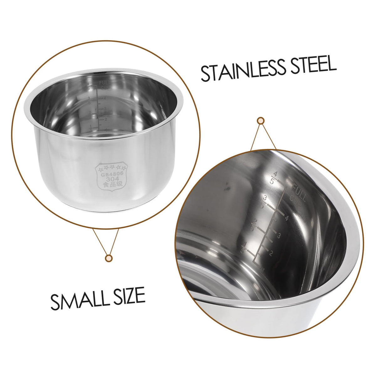 3L Stainless Steel Inner Cooking Pot E8252