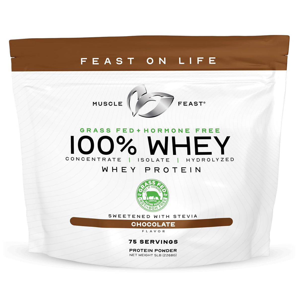 Grass Fed Whey Protein Powder Blend, Chocolate (5lb) L884