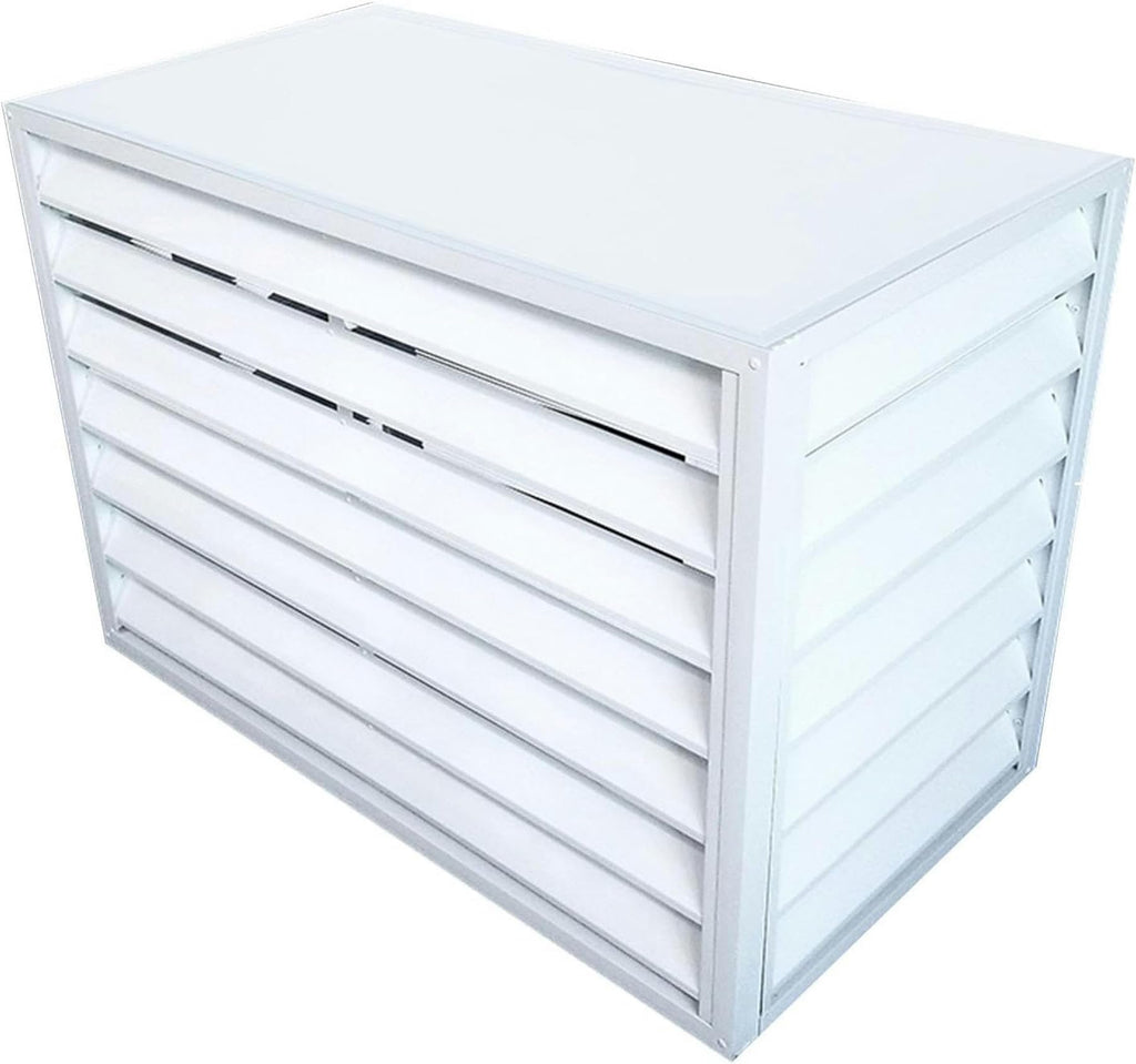 Aluminum Air Conditioner Fence Cover White 100*50*70cm X532119