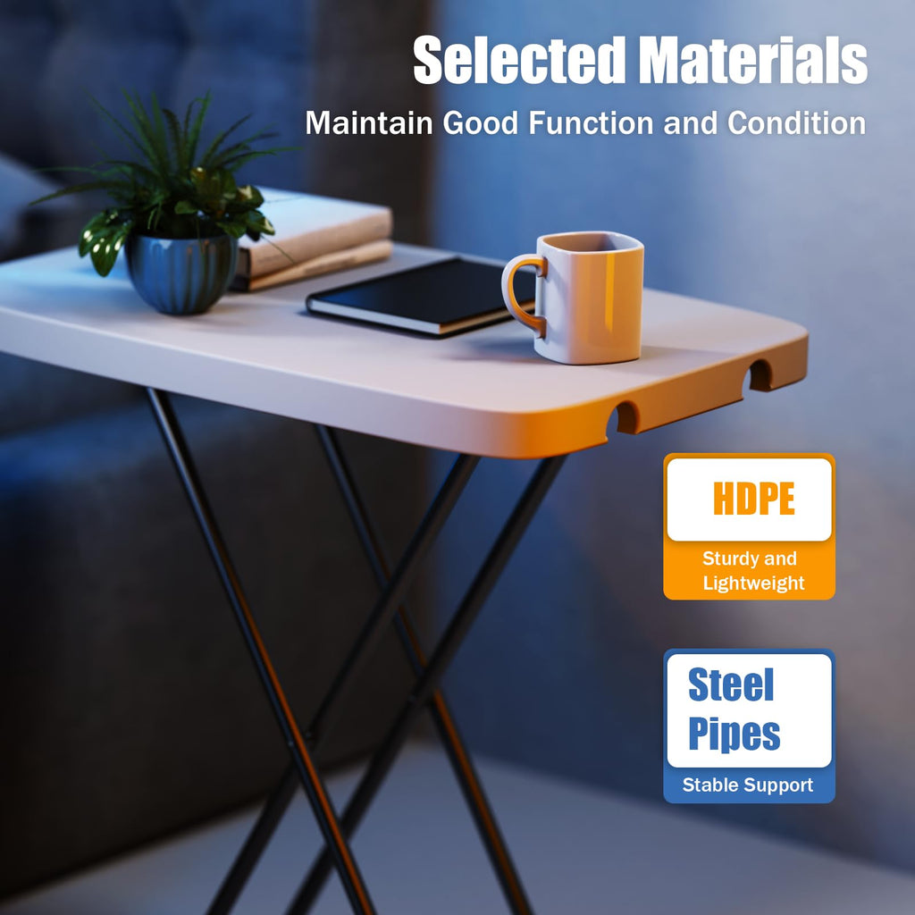 White 30" Folding Table W386