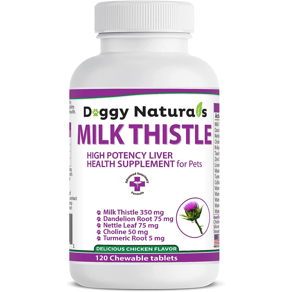 Milk Thistle Liver Health Supplement for Dogs 120 tabs G558368