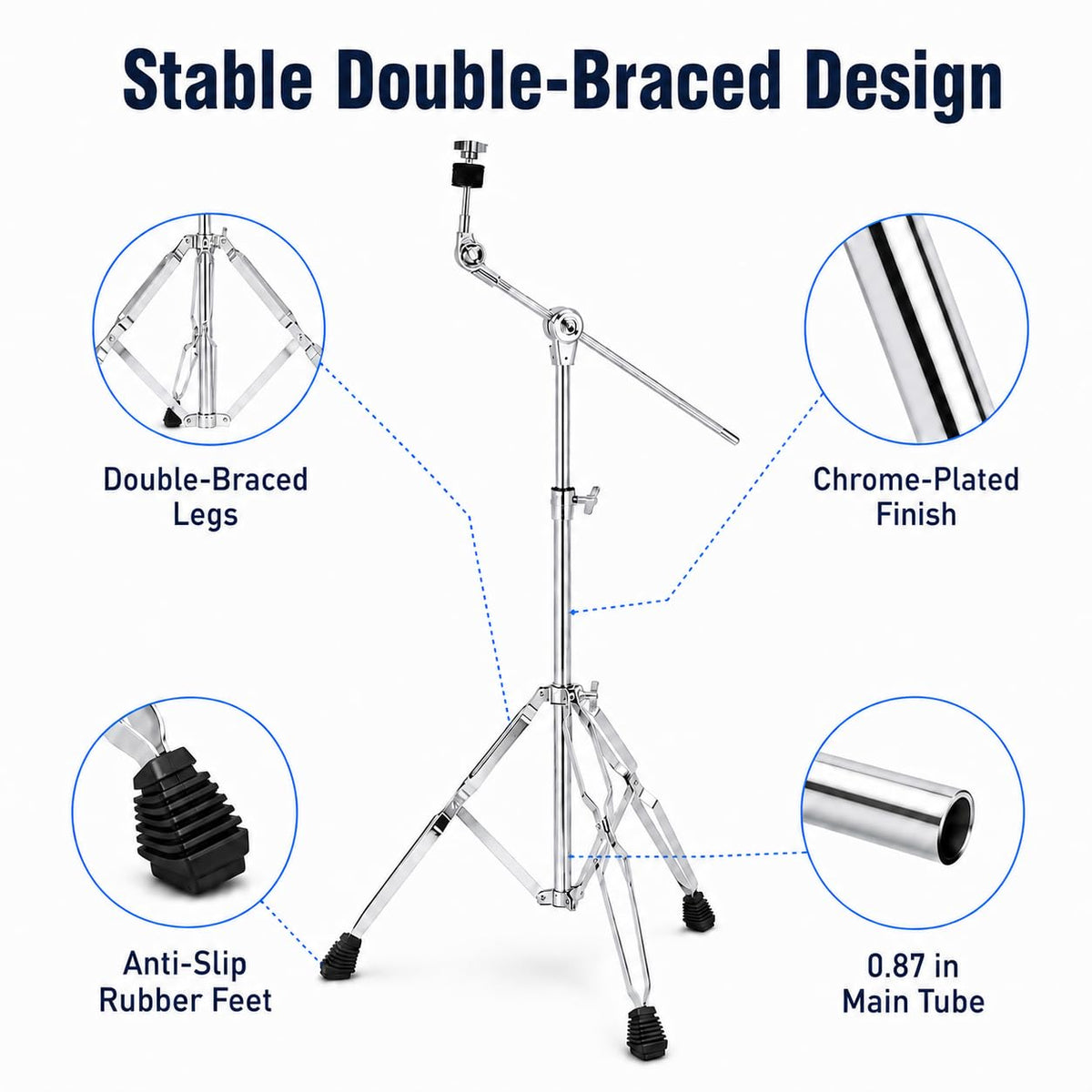 Adjustable Boom Cymbal Stand Y135