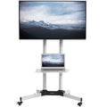 Mobile TV Cart for 32 to 83 inch Screens up to 110 lbs, White F324
