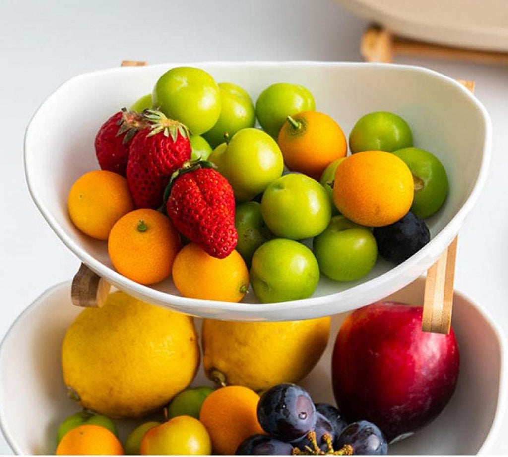3 Tier White Ceramic Fruit Basket R33599
