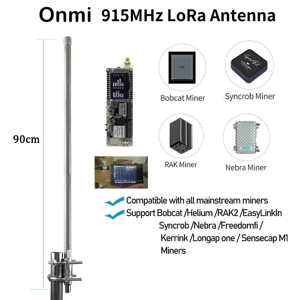 915mhz LoRa Antenna 10dbi 16.5ft RP-SMA SMA Cable D152918