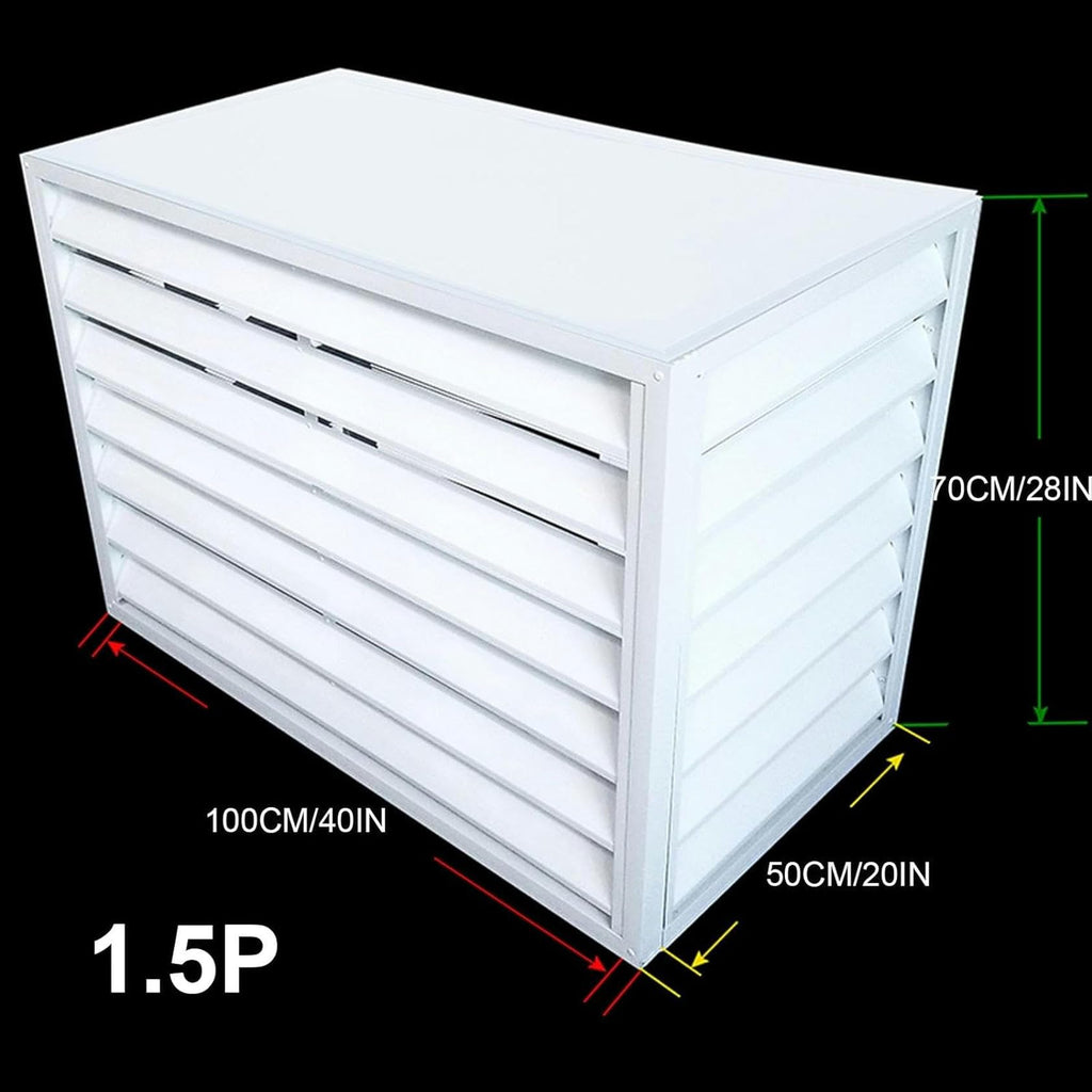 Aluminum Air Conditioner Fence Cover White 100*50*70cm X532119