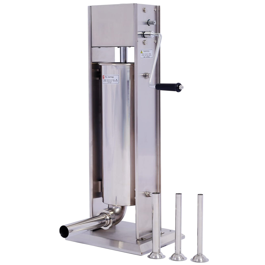 Stainless Steel Sausage Stuffer 15LB 7L with 4 Nozzles V3152