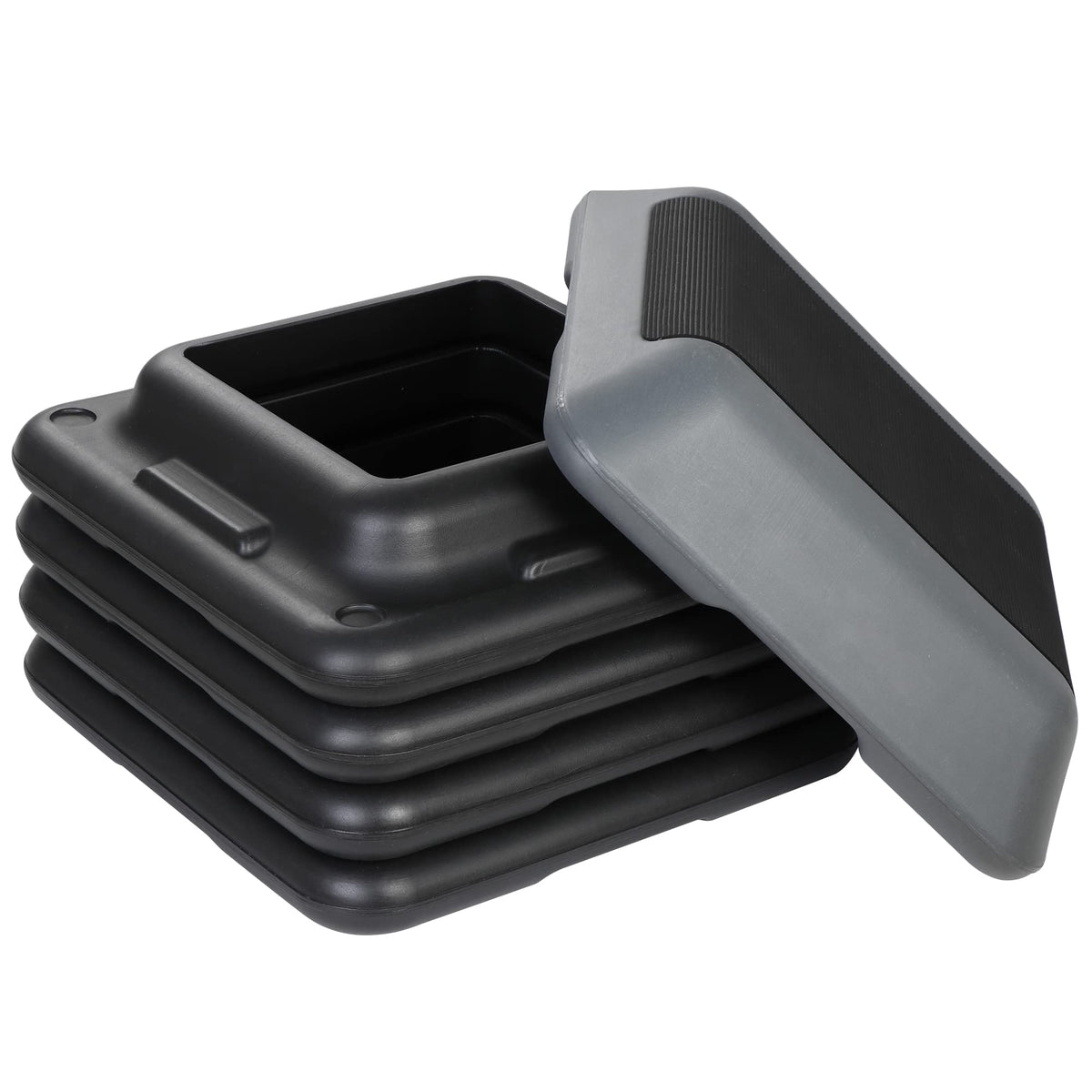 Height Adjustable Step Aerobic Platform with 4 Risers Z373