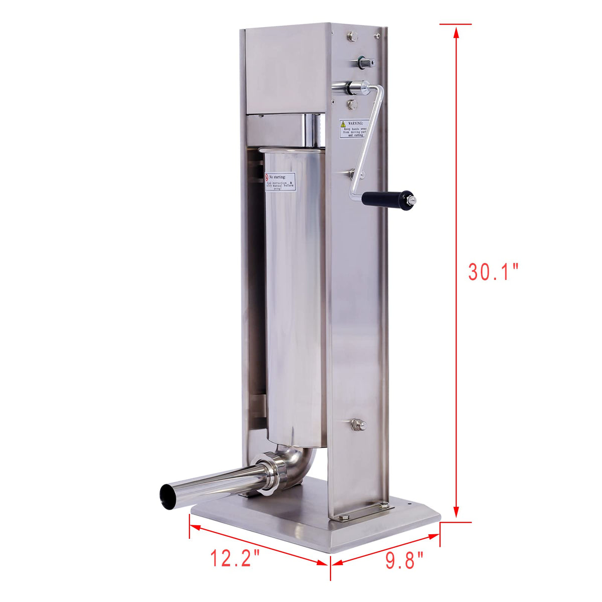Stainless Steel Sausage Stuffer 15LB 7L with 4 Nozzles V3152