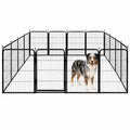 32 inch 16 Panels Heavy Duty Metal Dog Playpen with Gate A44421