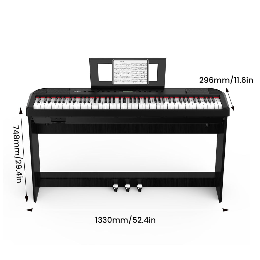 88-Key Weighted Hammer Action Digital Piano with Stand, Headphones, Carrying Case & Power Adapter R4444
