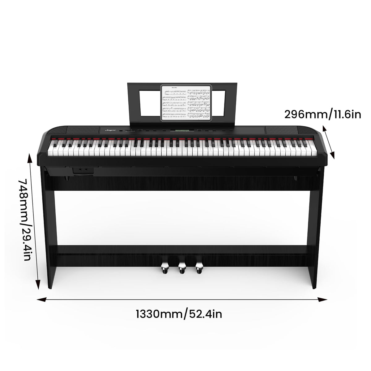 88-Key Weighted Hammer Action Digital Piano with Stand, Headphones, Carrying Case & Power Adapter R4444
