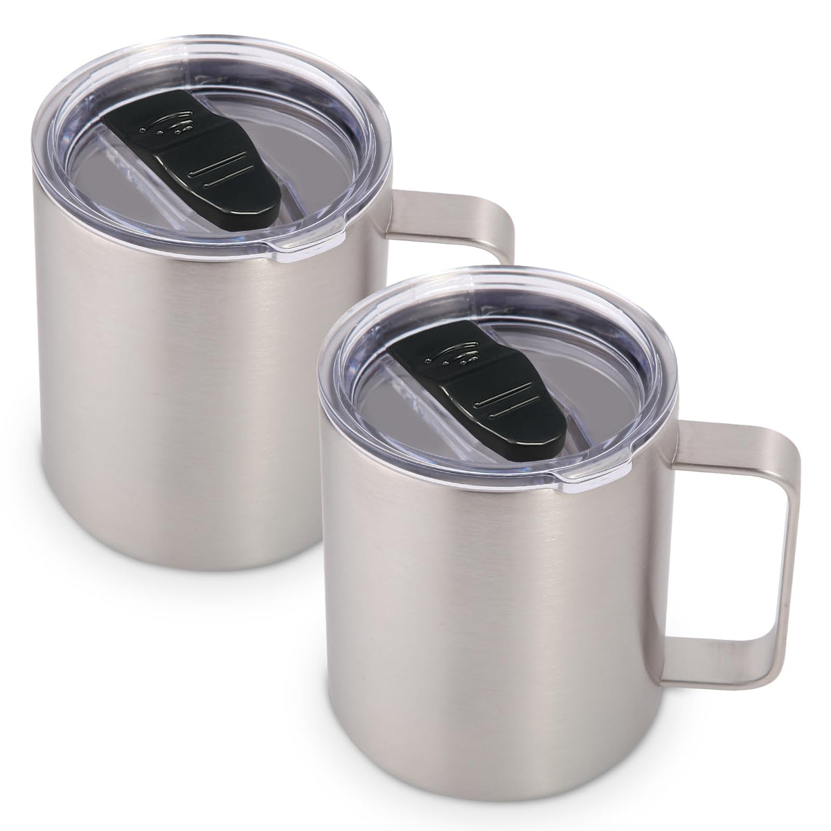 14oz Insulated Stainless Steel Coffee Mug with Lid 2 Pack S60445