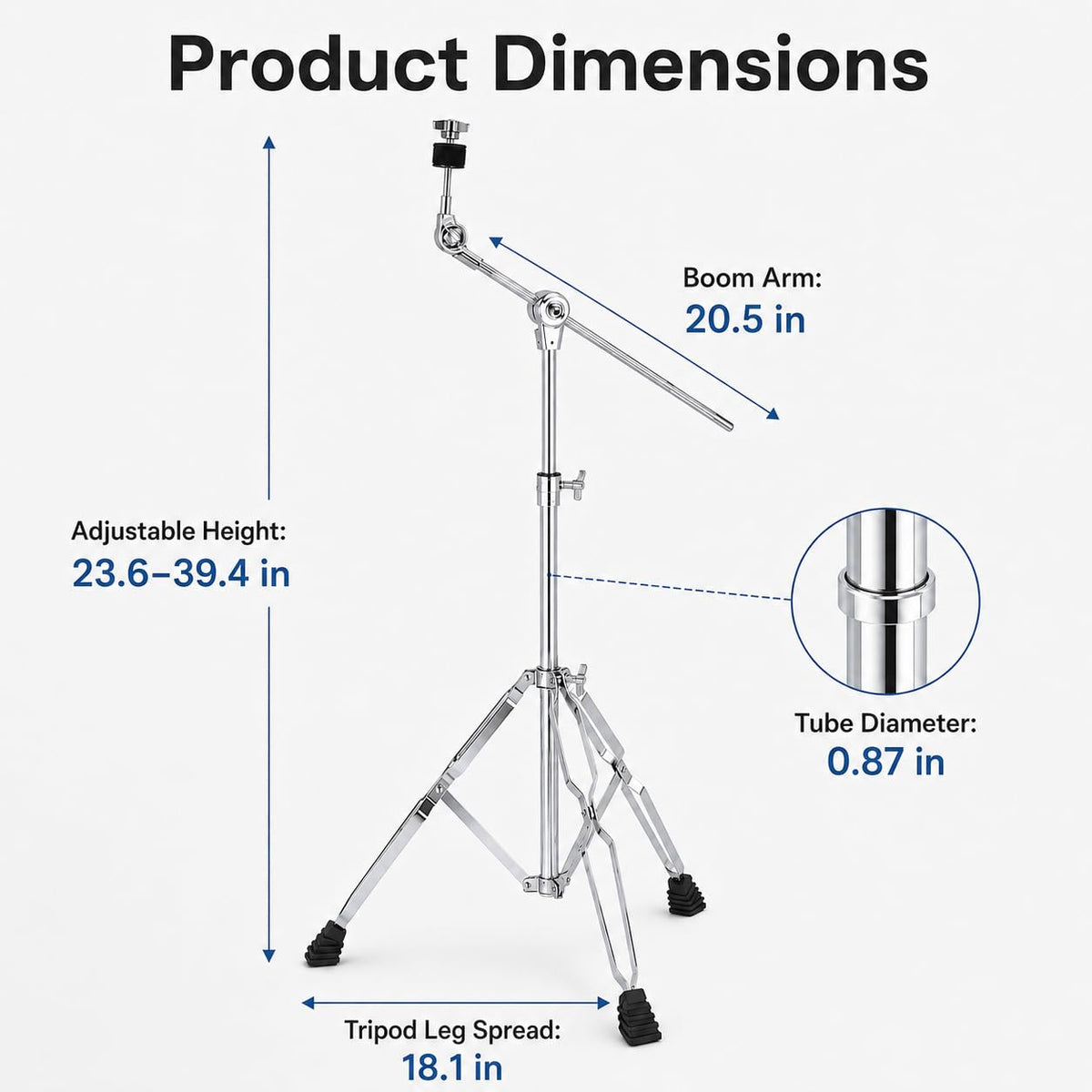 Adjustable Boom Cymbal Stand Y135