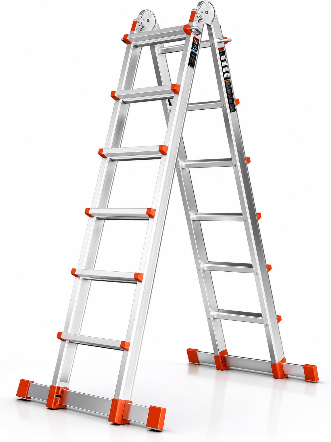 Telescoping Ladder, 22.5 Ft A Frame Anti-Slip Multi Position G1500