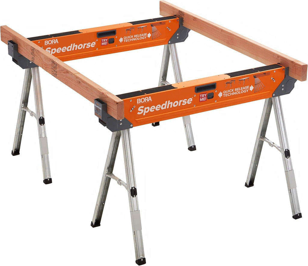 2 Pack Folding Heavy Duty Metal Sawhorse K5926