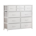 White 10 Drawer Fabric Dresser Y47764