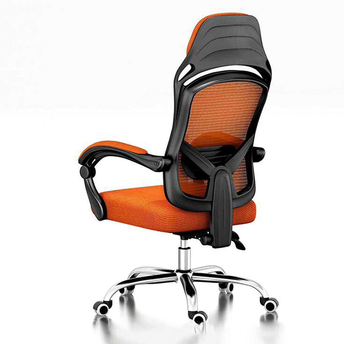Orange Height Adjustable Mesh Ergonomic Office Chair J2608