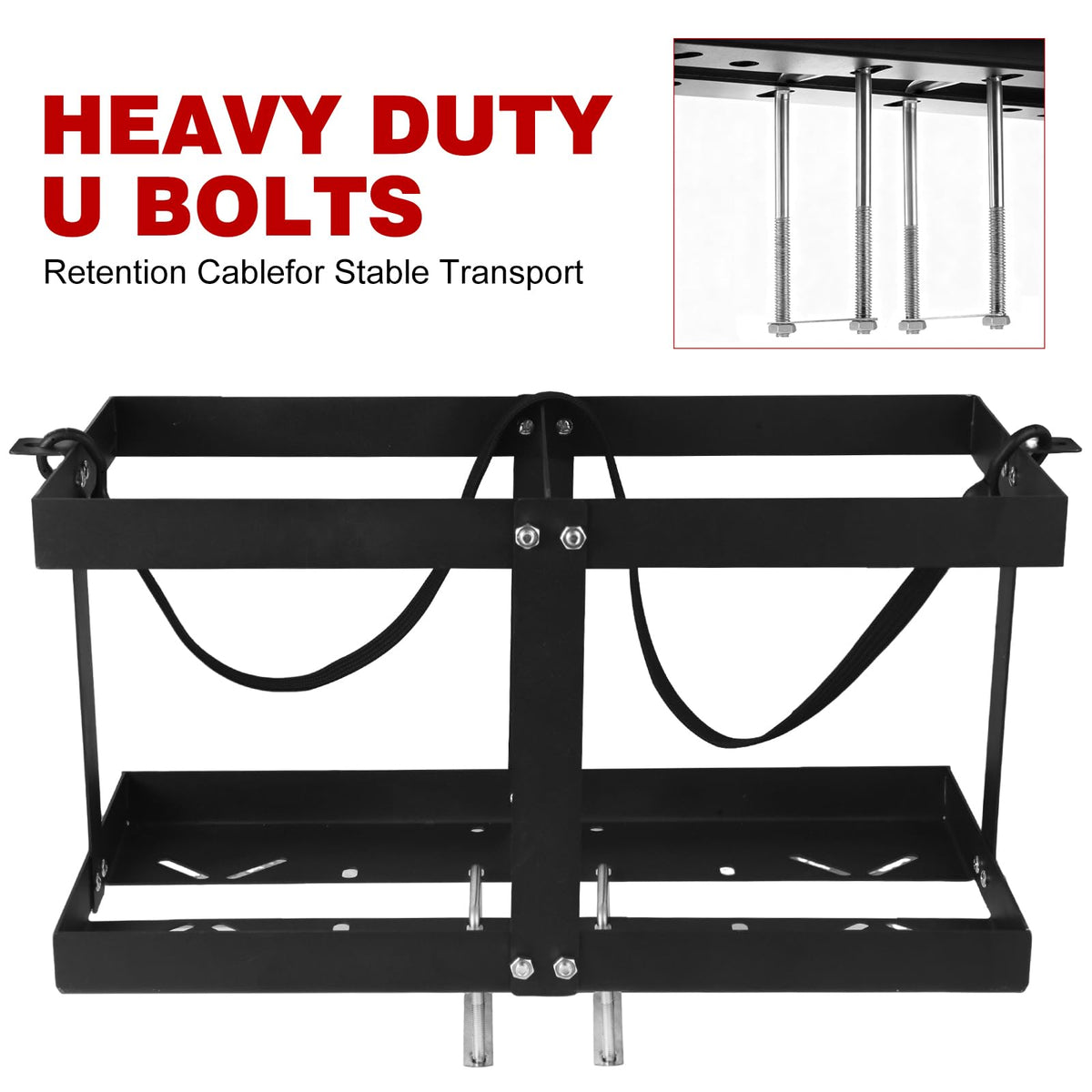 Gas Can Holder with Straps, Fits Two 5 Gallon Gas Can W752