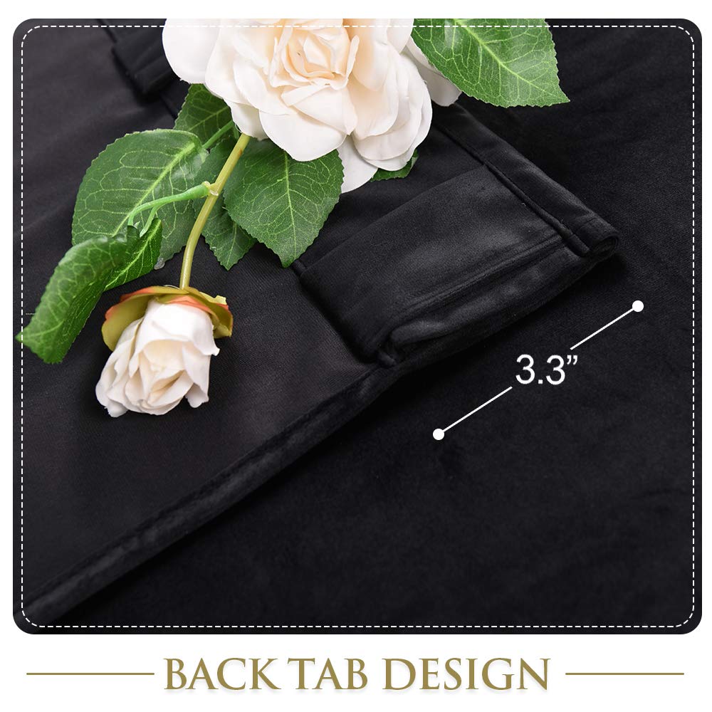 Black Velvet Curtains 1 Panel H653