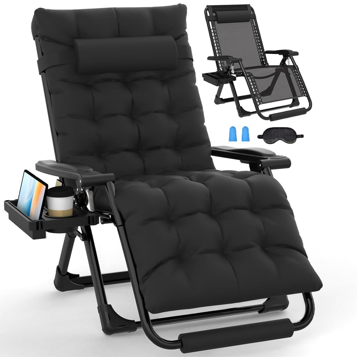 Oversized Zero Gravity Chair XL Black Z390