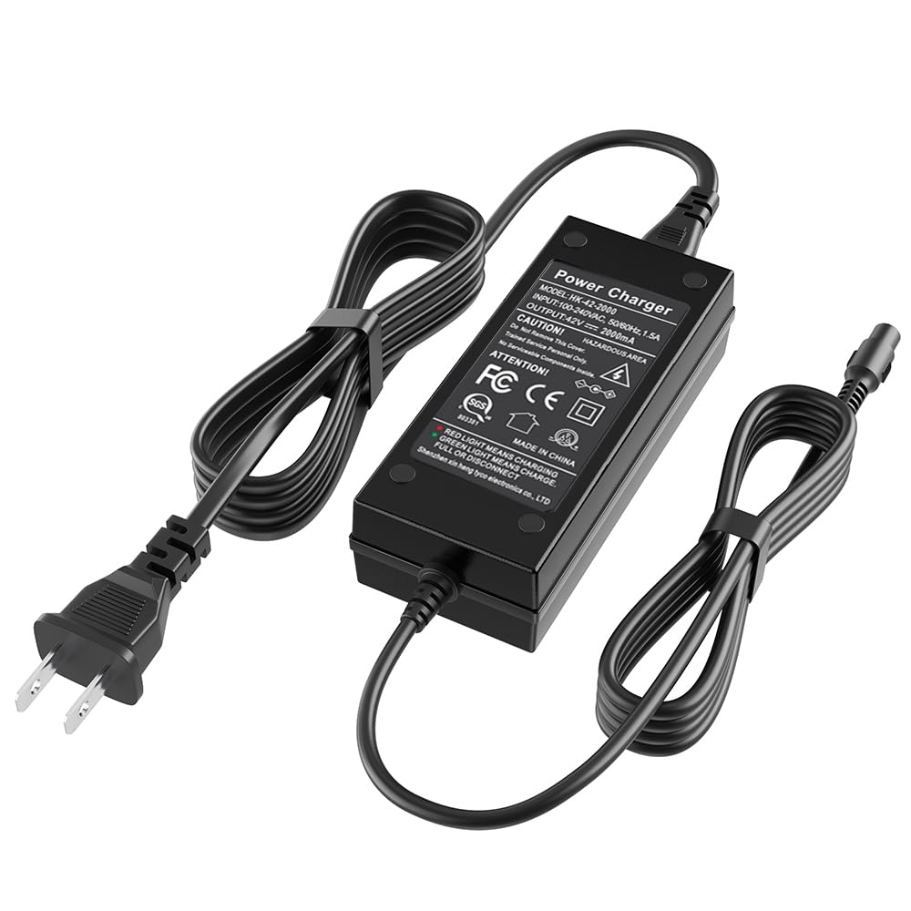 42V 2A Power Adapter 3-Prong Inline Connector Lithium Battery Charger U609414