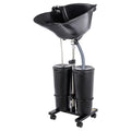 Portable Shampoo Wash Bowl with 2 Water Tanks Black P8679