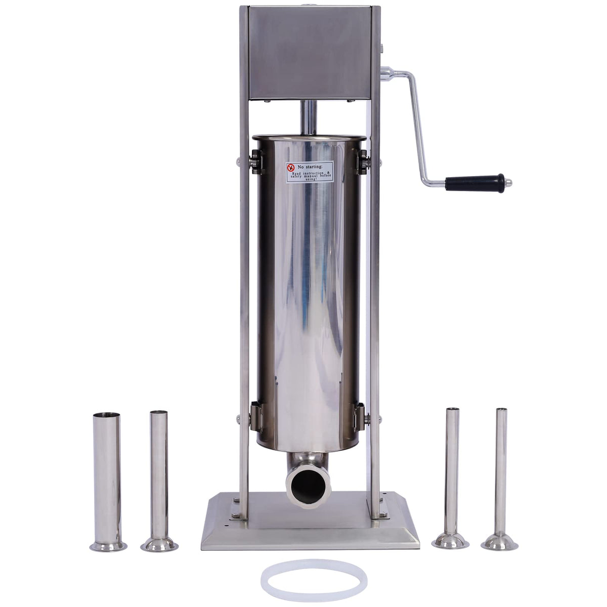 Stainless Steel Sausage Stuffer 15LB 7L with 4 Nozzles V3152