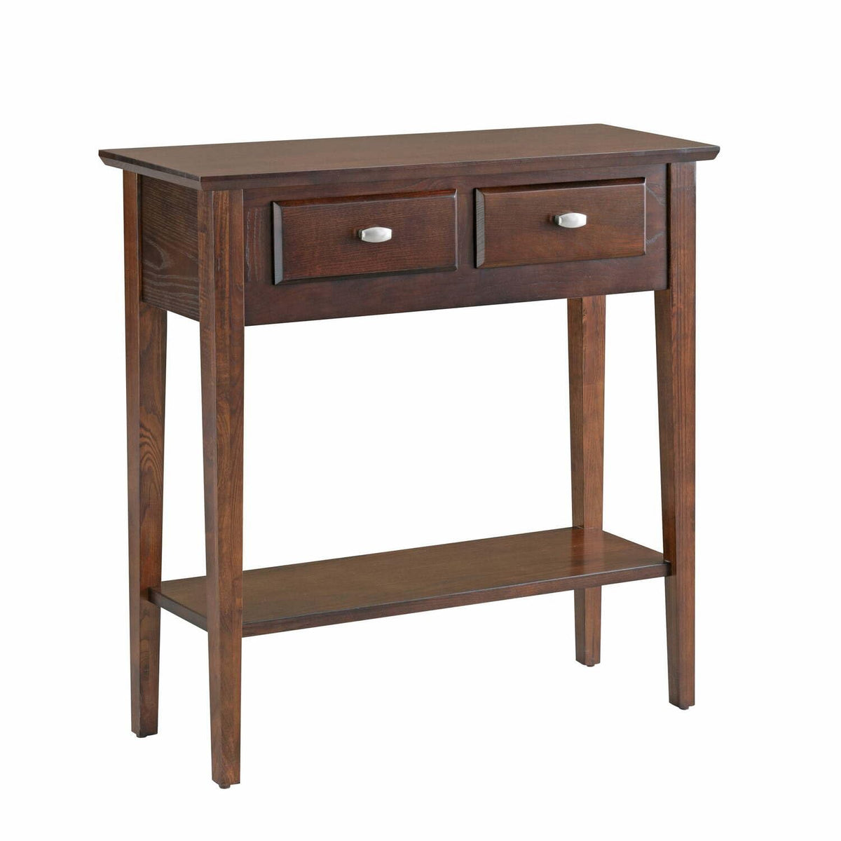 Slim Hallway Console Table with Two Drawers and Storage Shelf P145