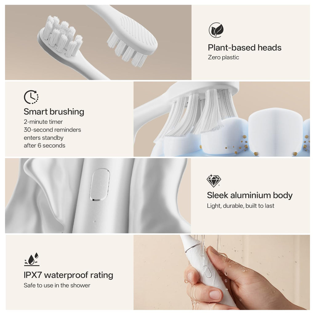 Rechargeable UV Sanitizing Sonic Toothbrush Black White D162
